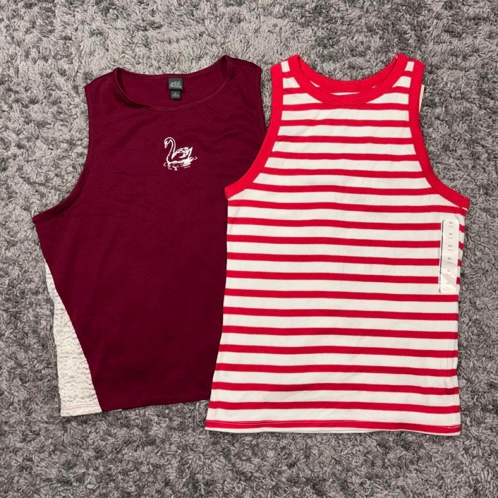 Bundle‎ of 2pcs Tank Tops Ladies XL Summer Outfit NWT Plus Women